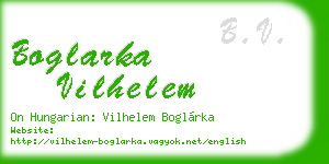 boglarka vilhelem business card