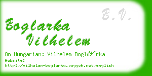 boglarka vilhelem business card